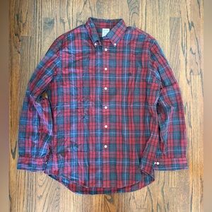 Brooks Brothers Red and Blue Men’s L Button Up Polo Checkered Shirt